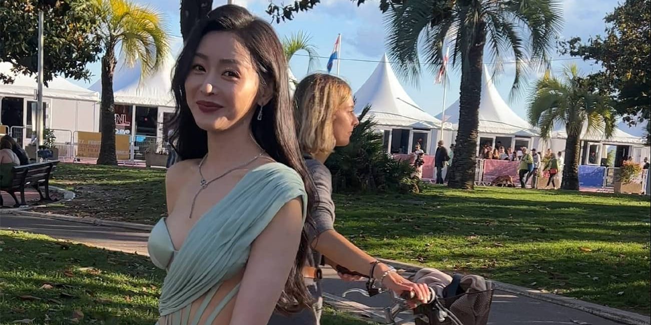 张天爱路人视角戛纳造型