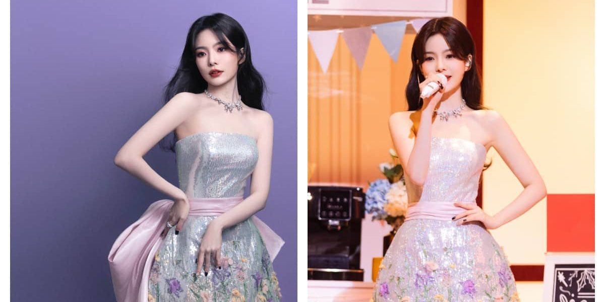 陈卓璇甜美花裙写真图集