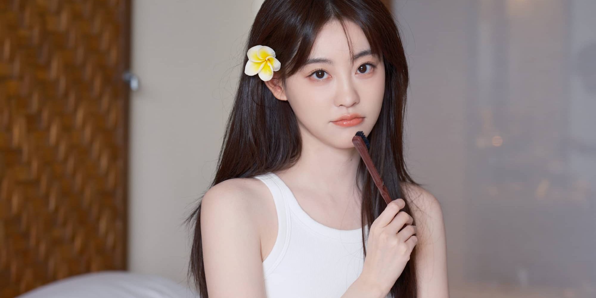 祝绪丹背心短裤甜美私服