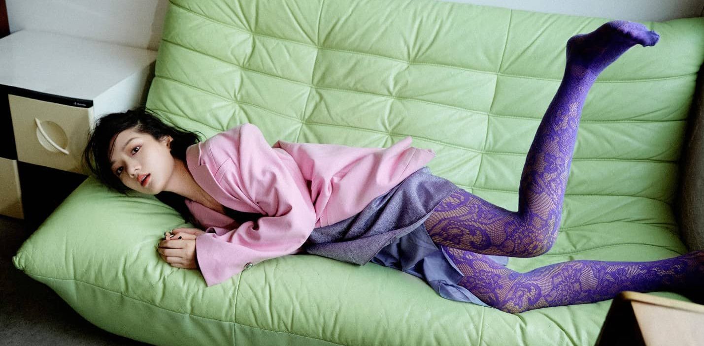 任敏小腿袜元气穿搭