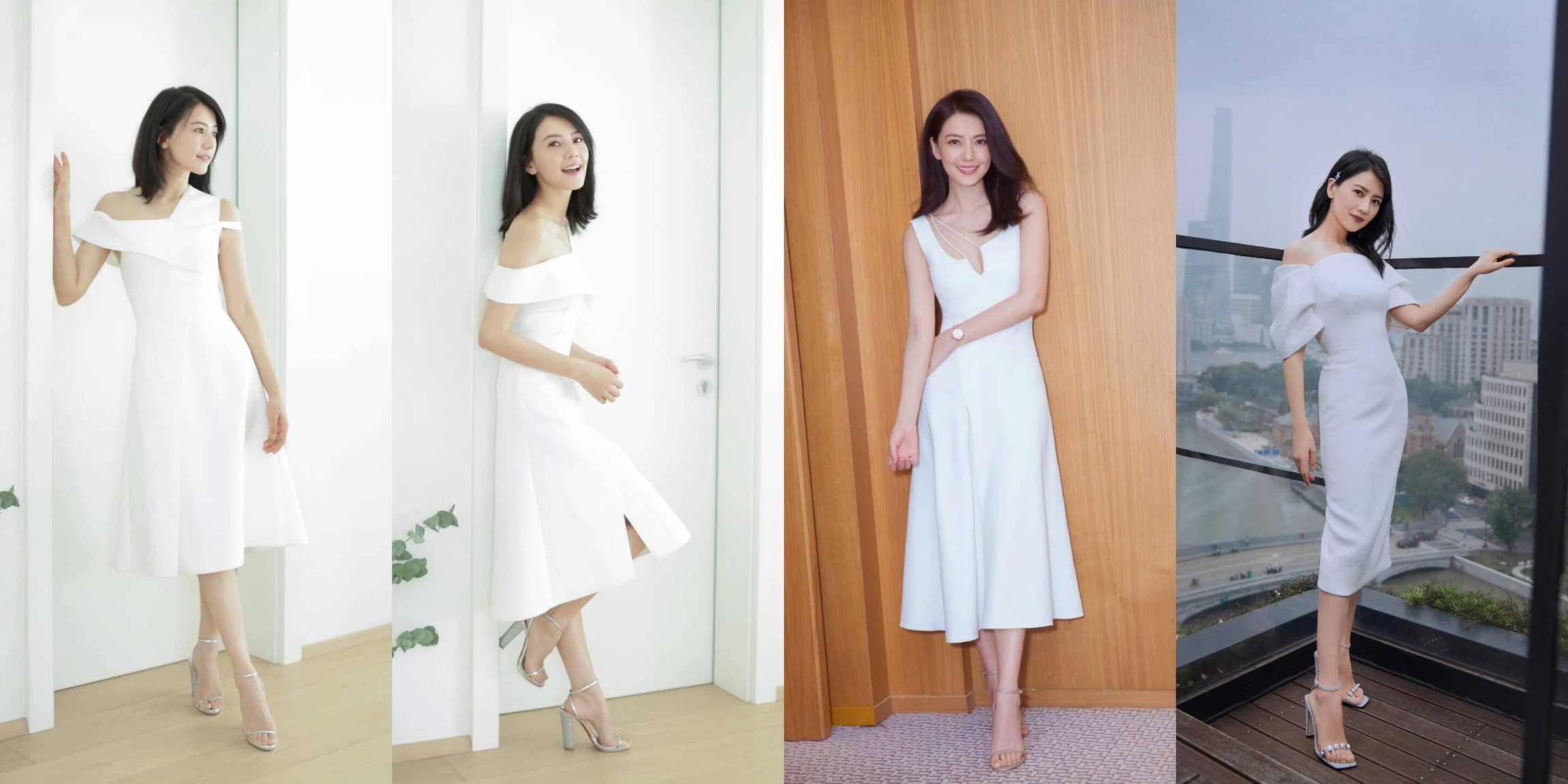 高圆圆白裙穿搭小合集