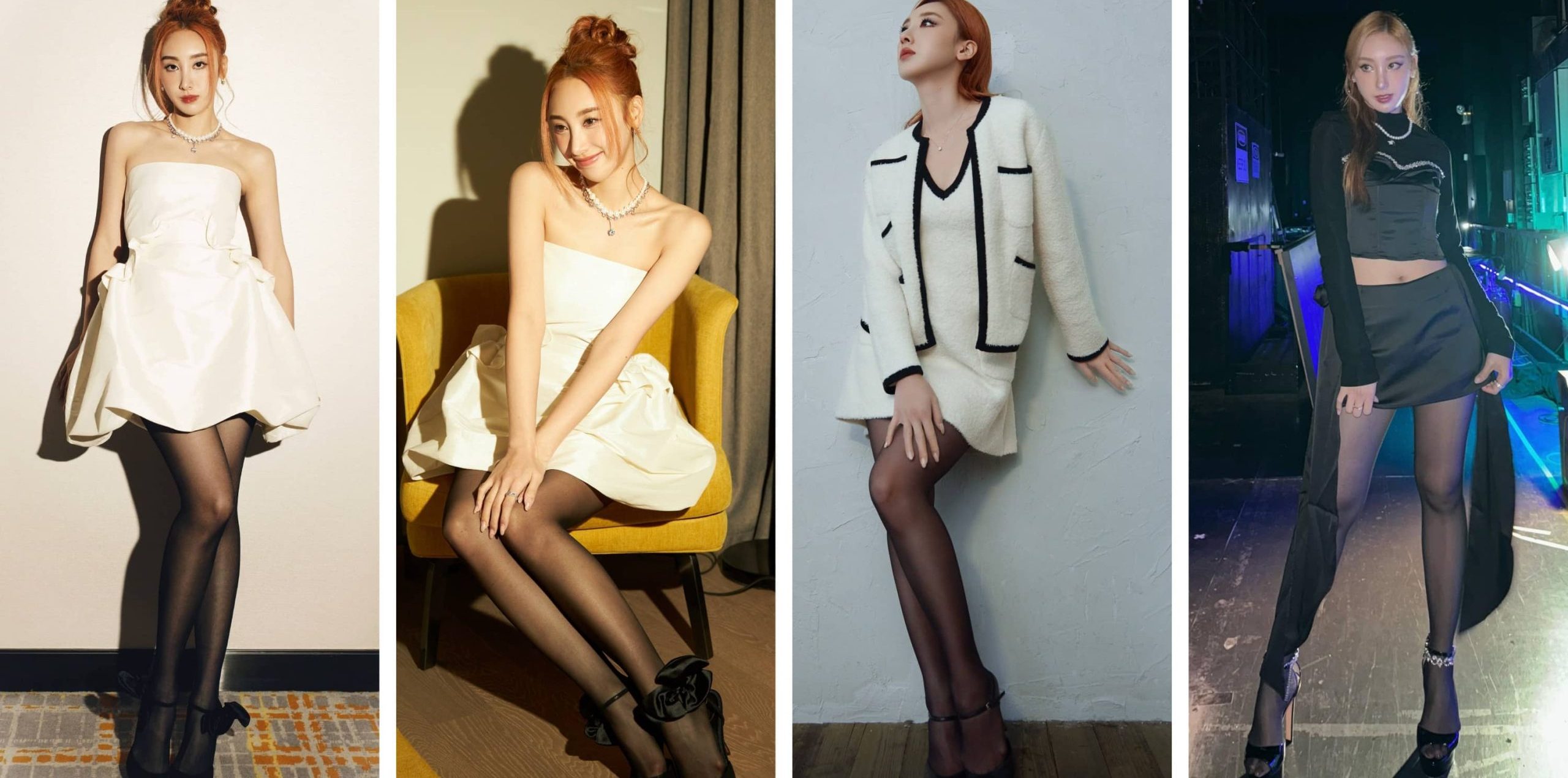 许靖韵写真壁纸：丝袜妆造精选