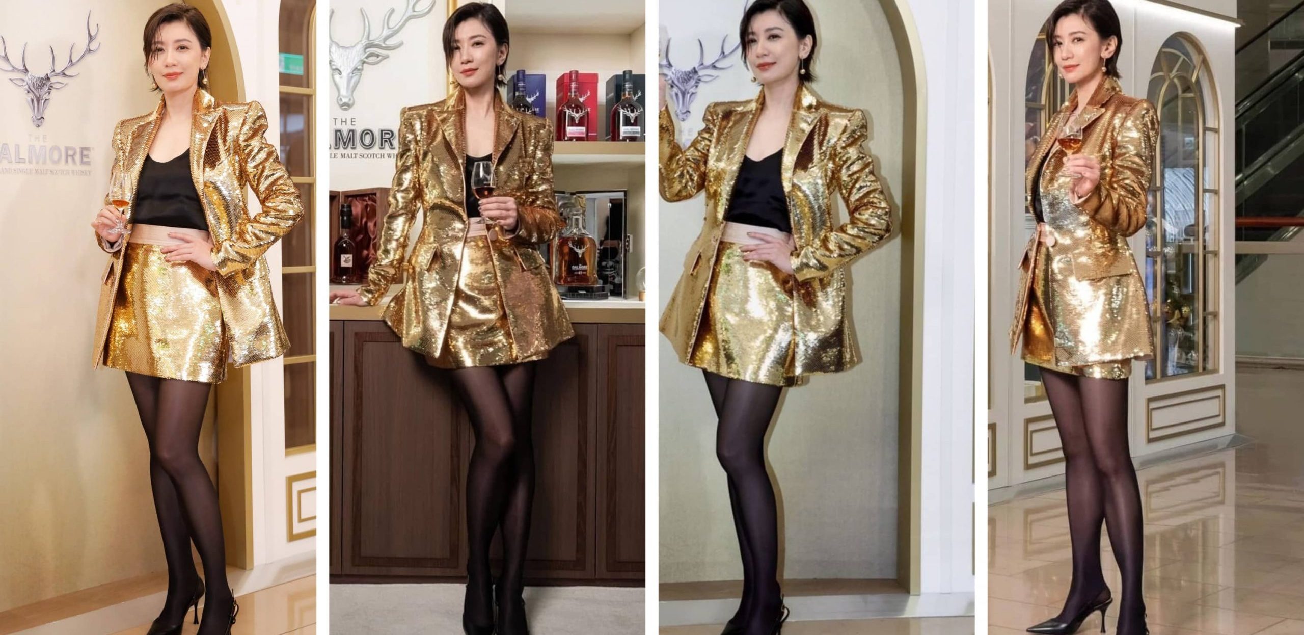 贾静雯，丝袜妆造壁纸精选