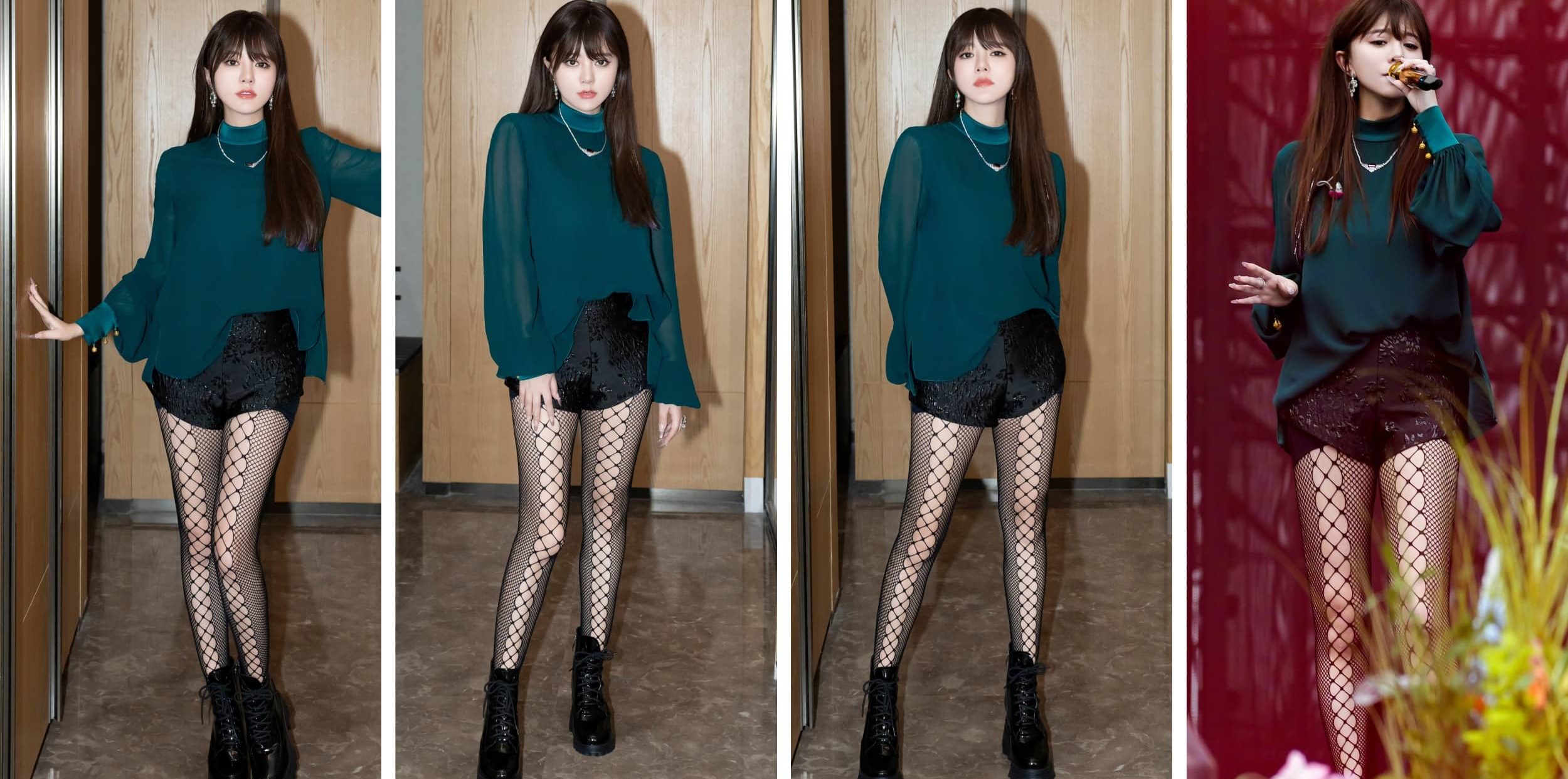 阿兰穿搭壁纸：丝袜妆造精选