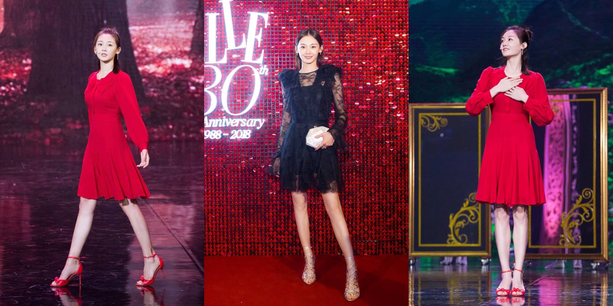 苗苗，一组裙装穿搭美图9宫格，姐是足够的温柔