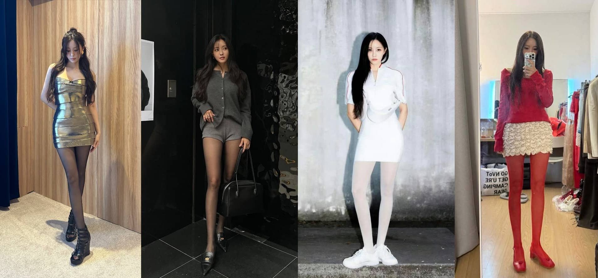 朴孝敏，丝袜妆造大长腿