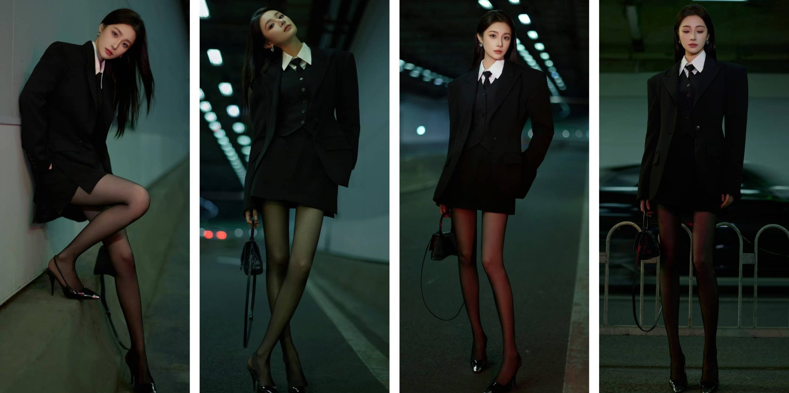 隆妮壁纸：丝袜美腿妆造精选