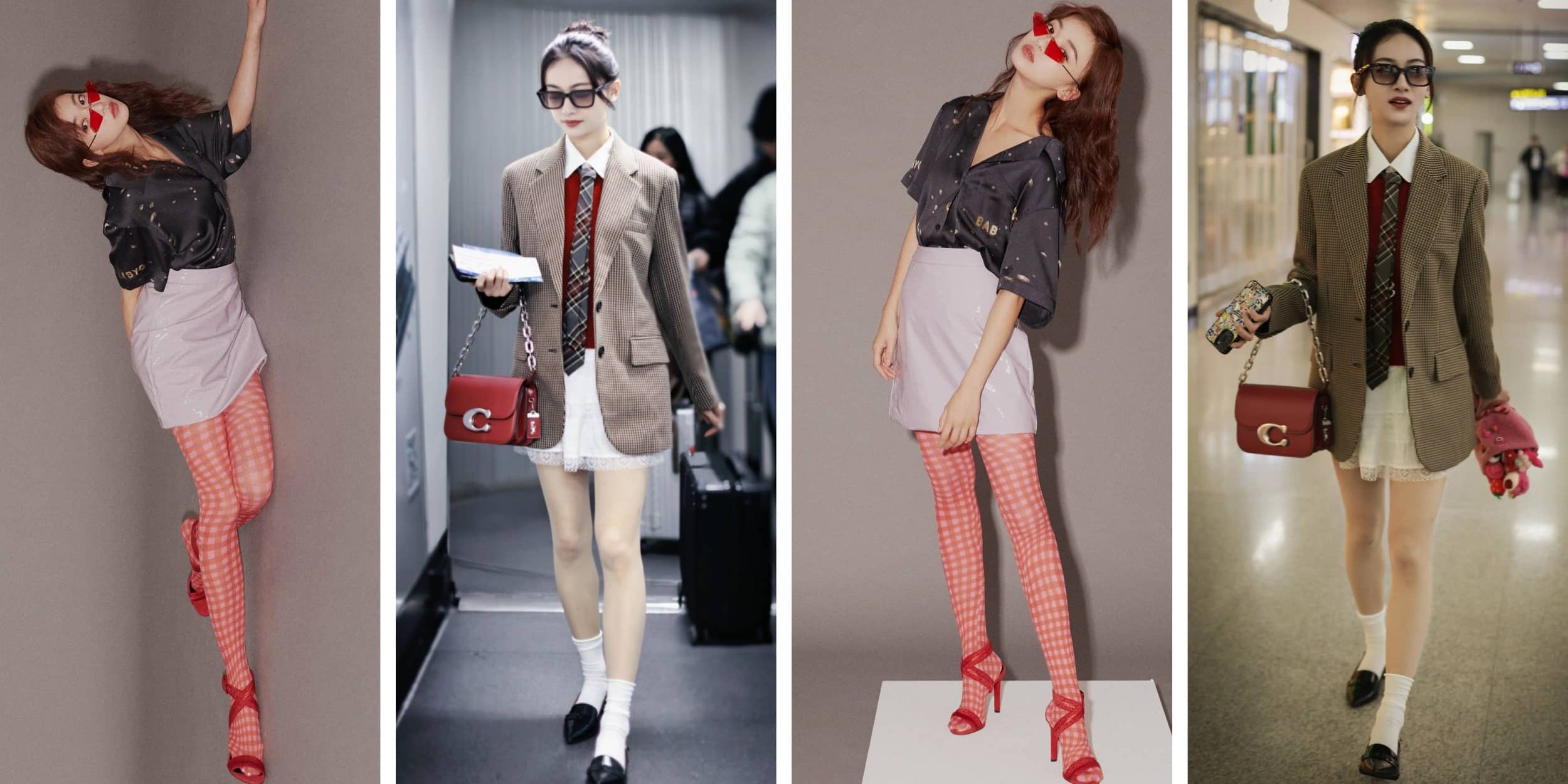 吴谨言壁纸：丝袜妆造精选