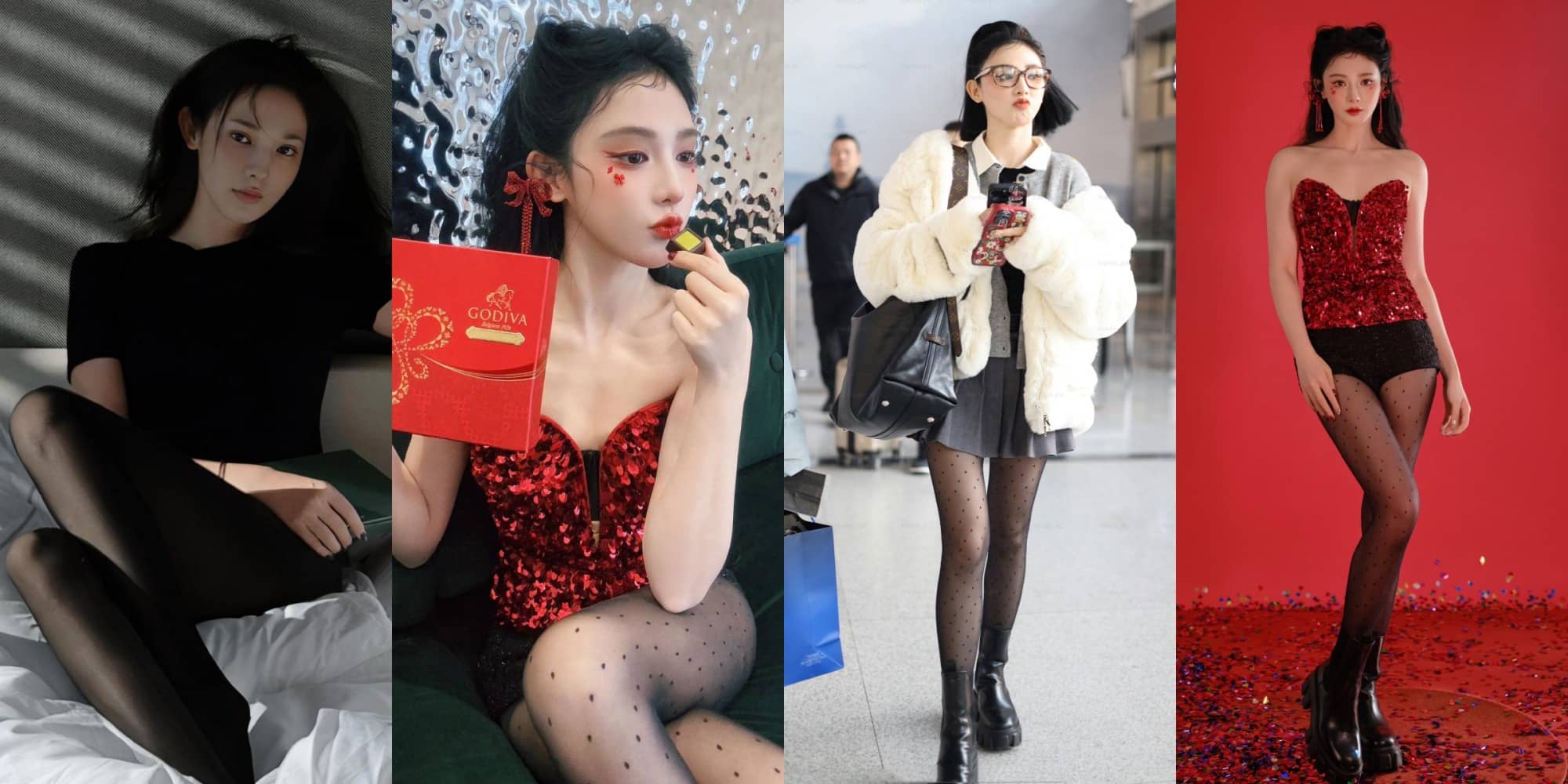 彭小苒丝袜妆造精选