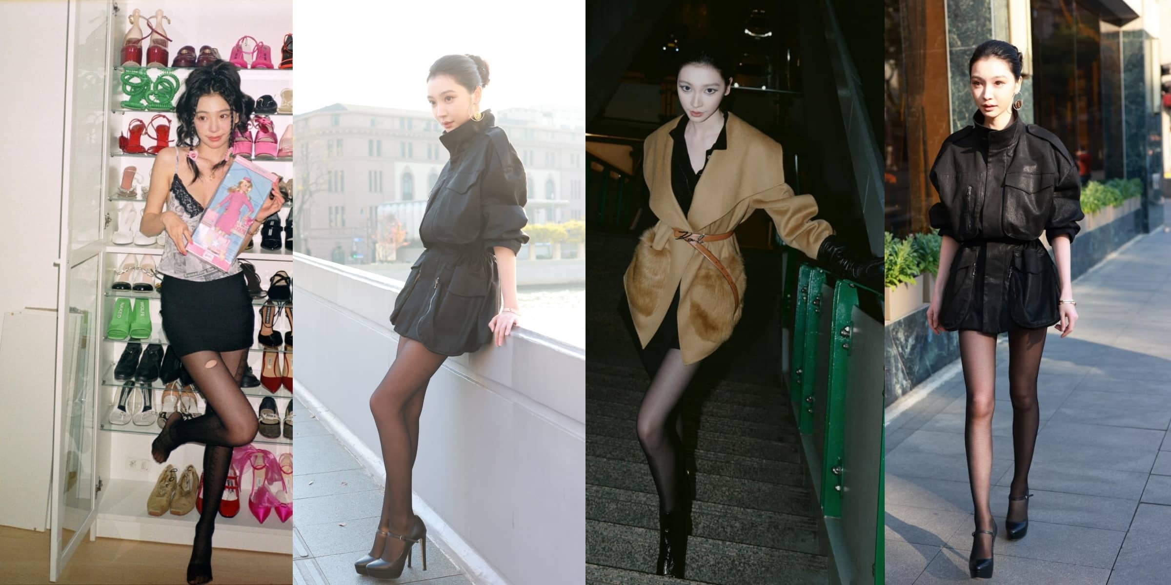 易梦玲好看的丝袜大长腿穿搭