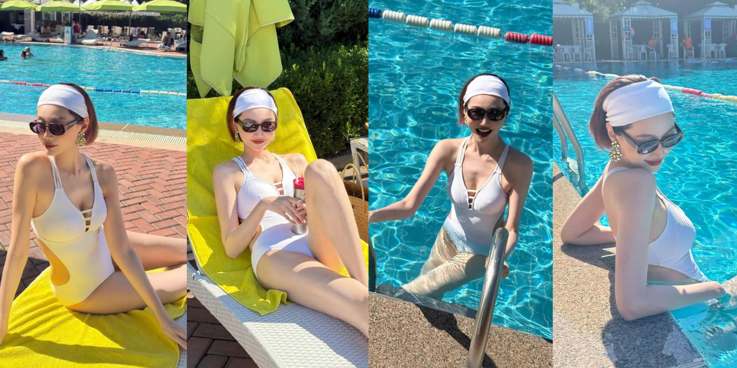 李斯羽度假泳装照美图集