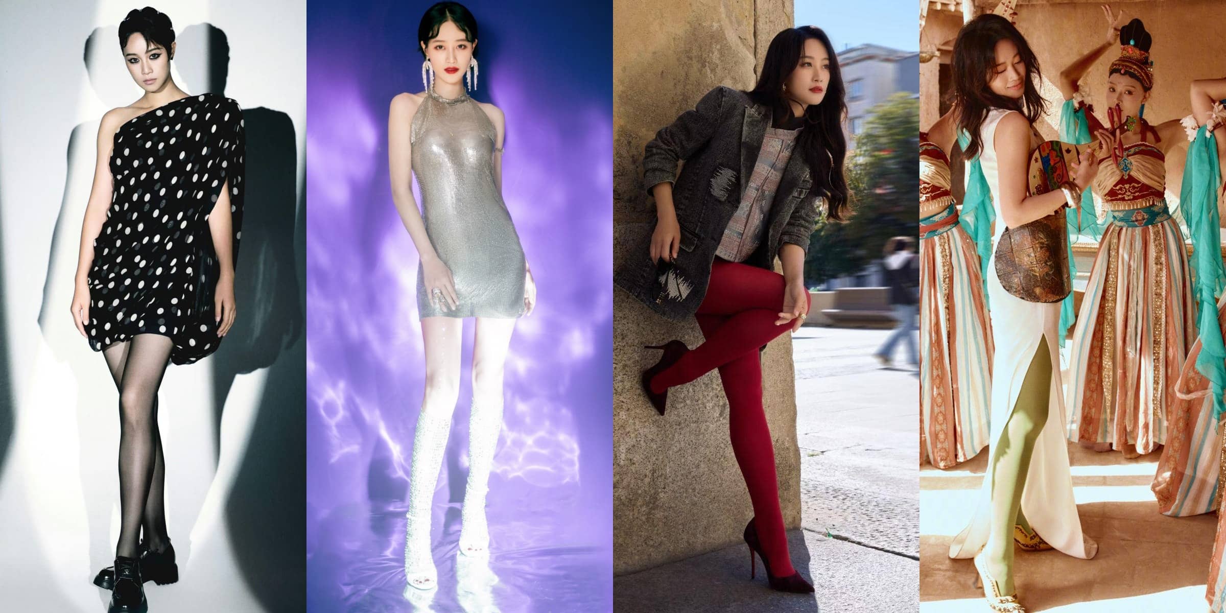 蓝盈莹丝袜妆造美腿美图集