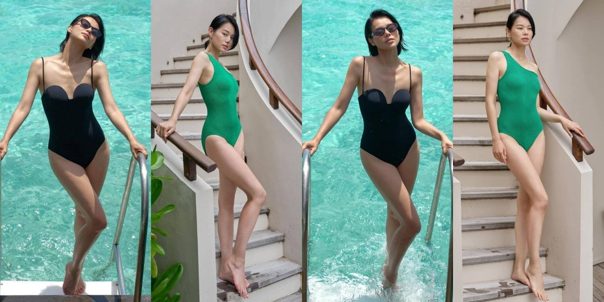 胡杏儿泳装照，44岁的港星，身材保持得非常好