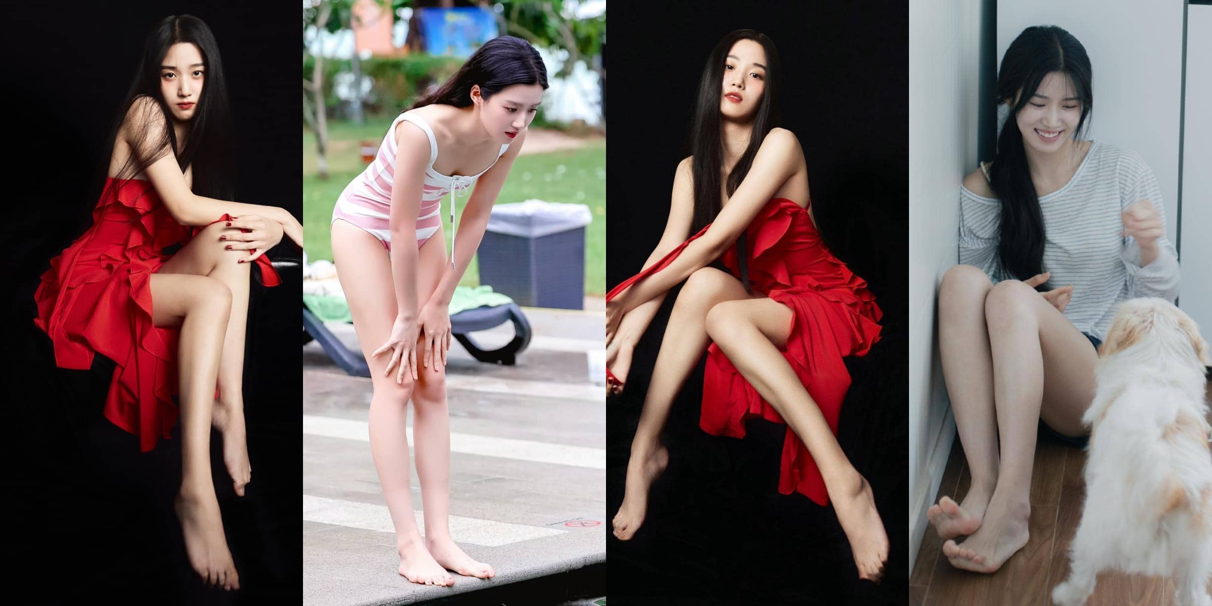 卢昱晓光脚丫妆造精选