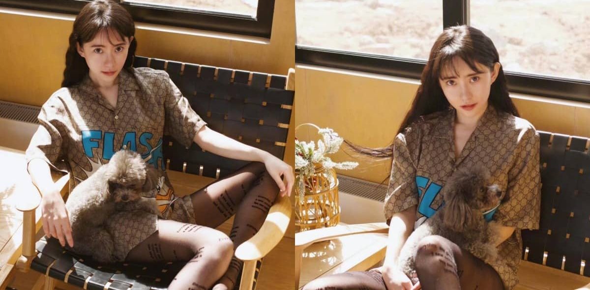 刘萌萌诺澜，一组丝袜美腿穿搭，好瘦的内娱姐姐