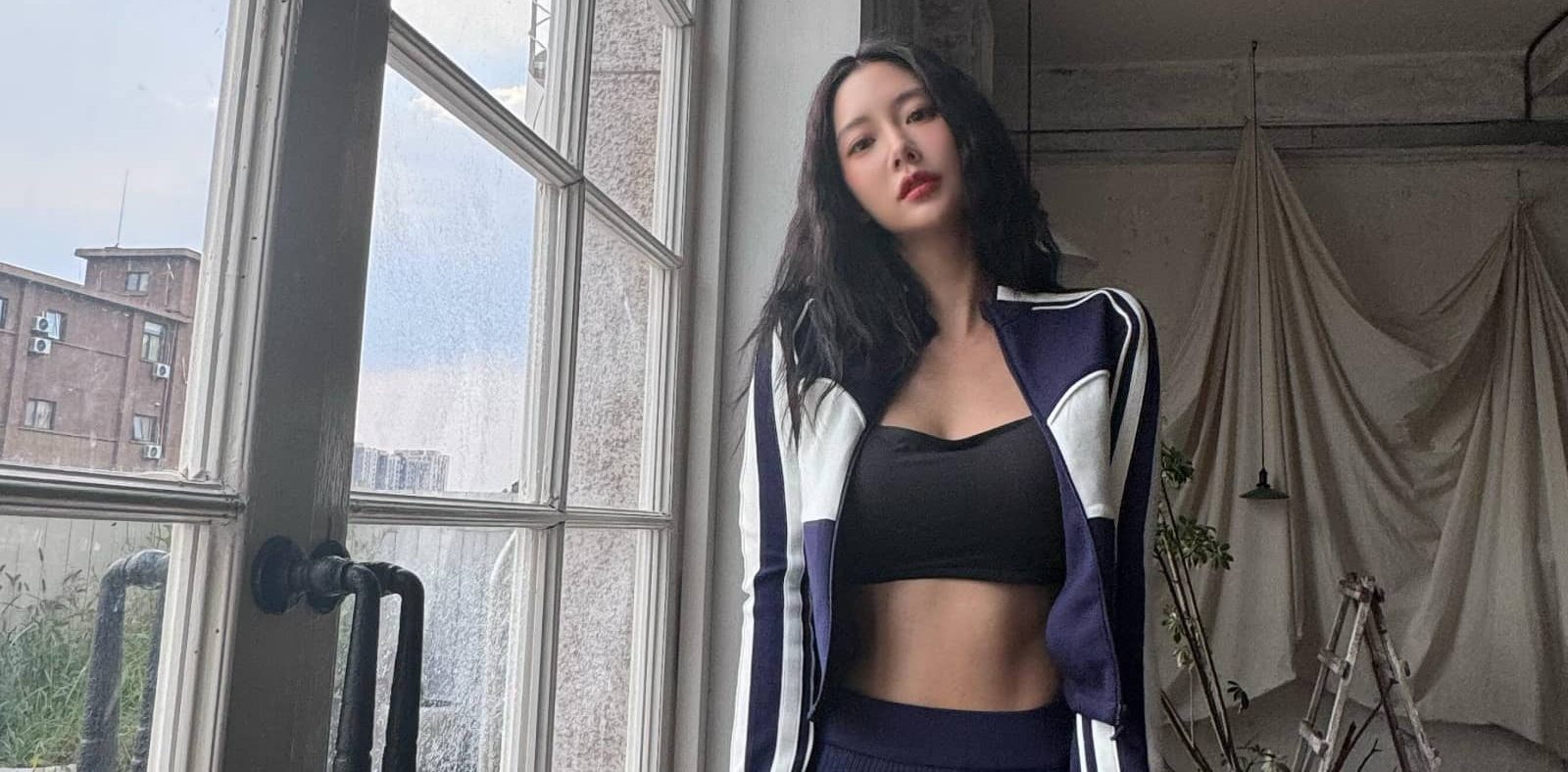 克拉拉健身美照，好身材看得出来