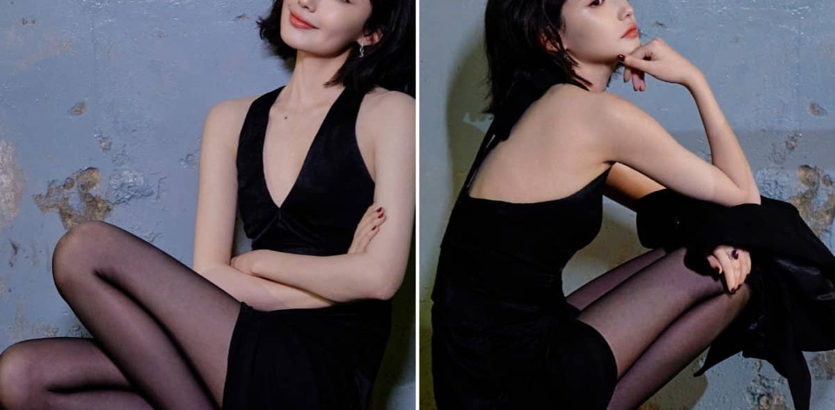 加奈那一组好看的黑色丝袜经典穿搭