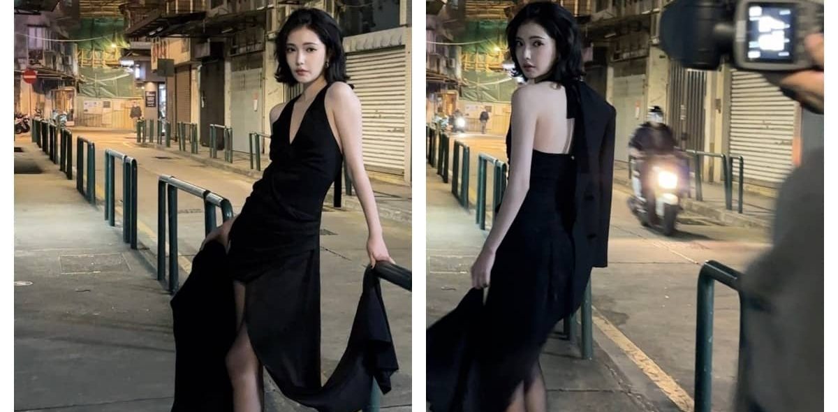 加奈那港风写真：丝袜大长腿，越夜越美丽