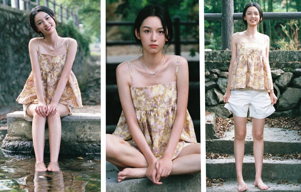 周也壁纸：光脚丫少女