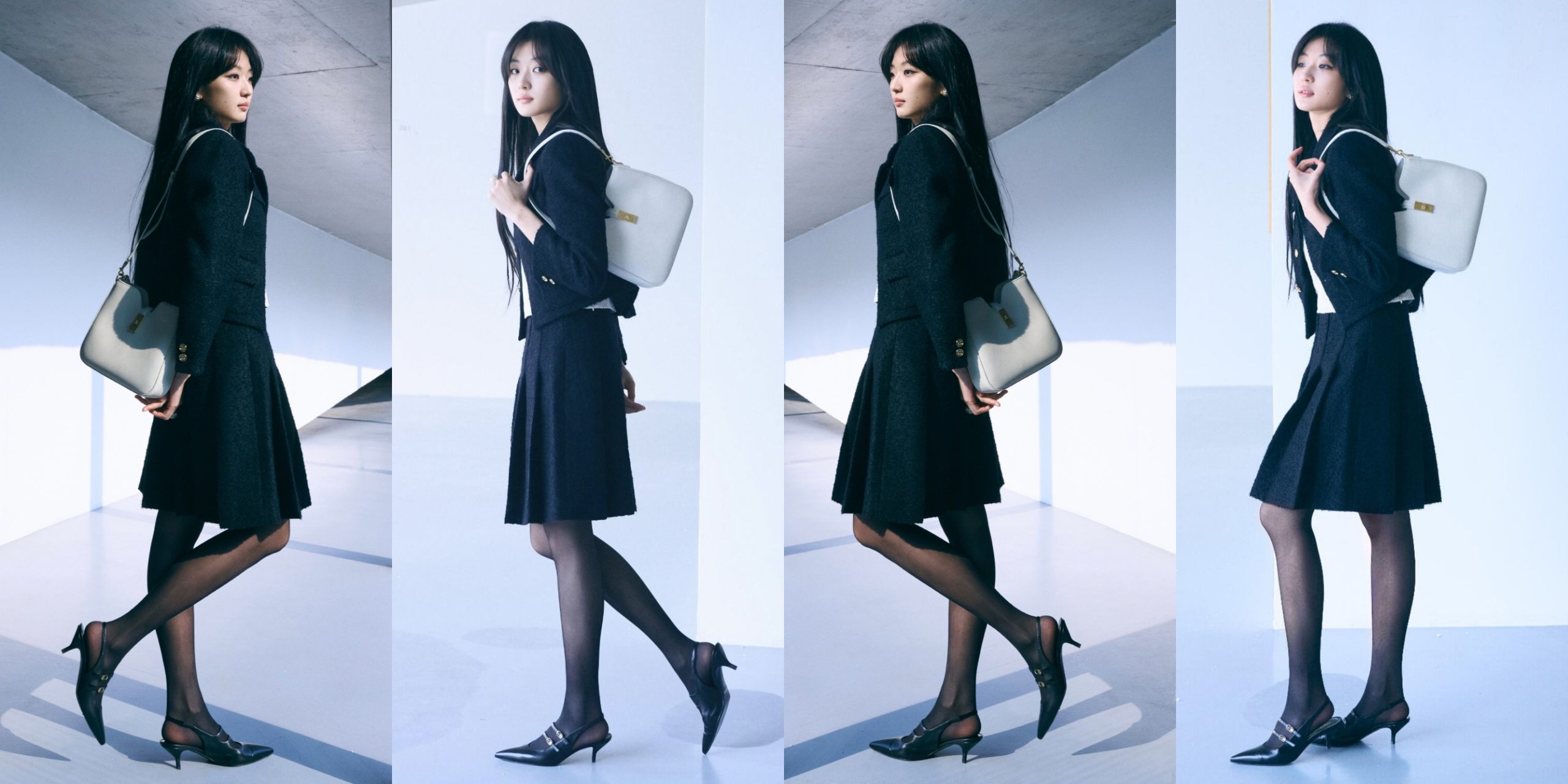 孙千内娱“腿精”，黑色西装配丝袜，职场感满满