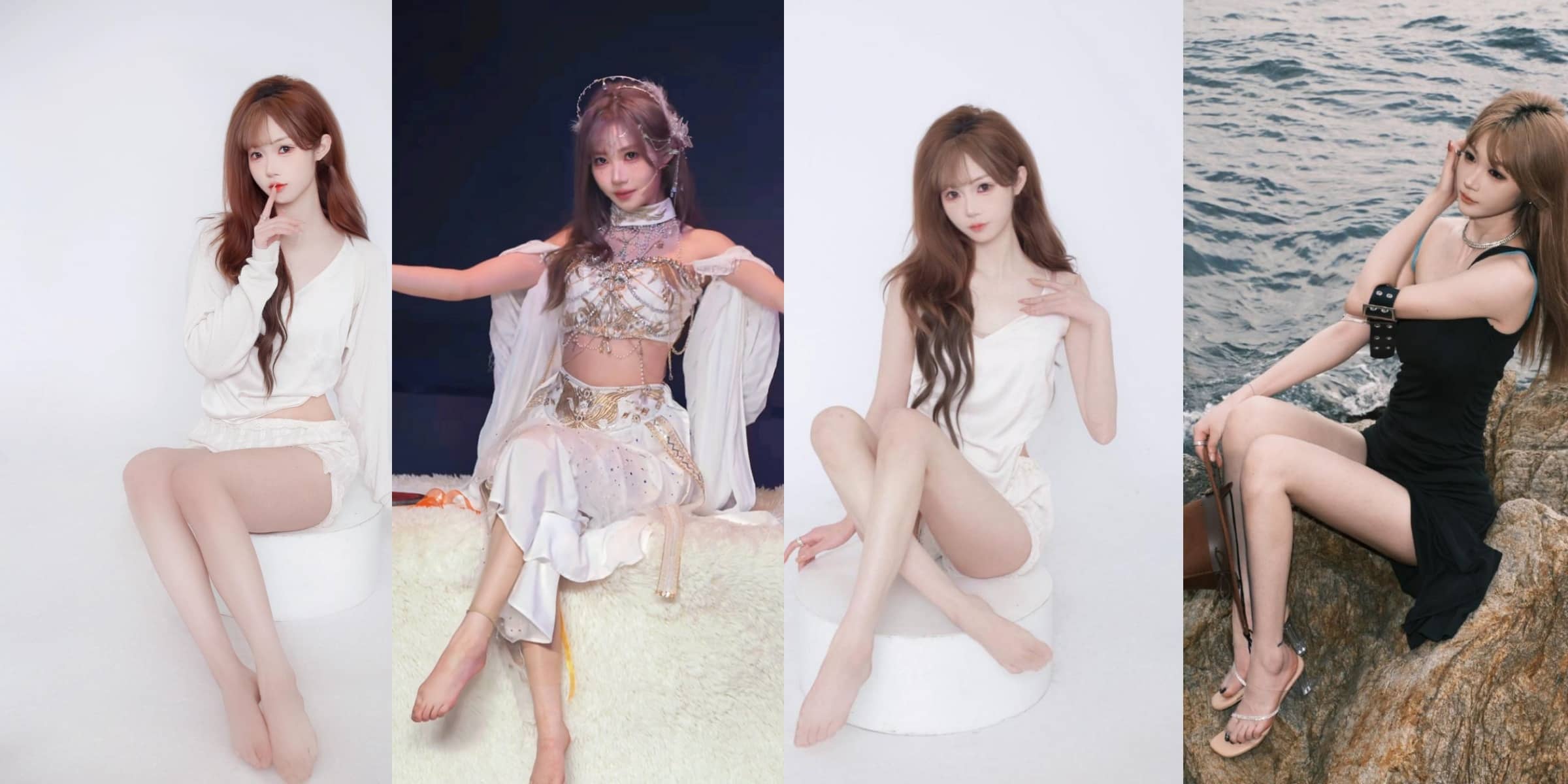 宋筱璐，俏皮光脚美腿图集