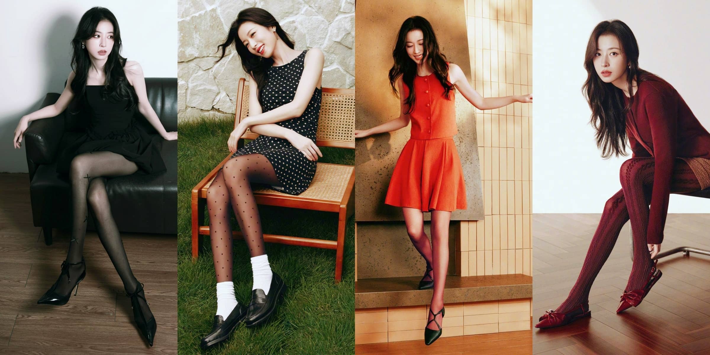 周雨彤壁纸精选：百变丝袜穿搭美图集