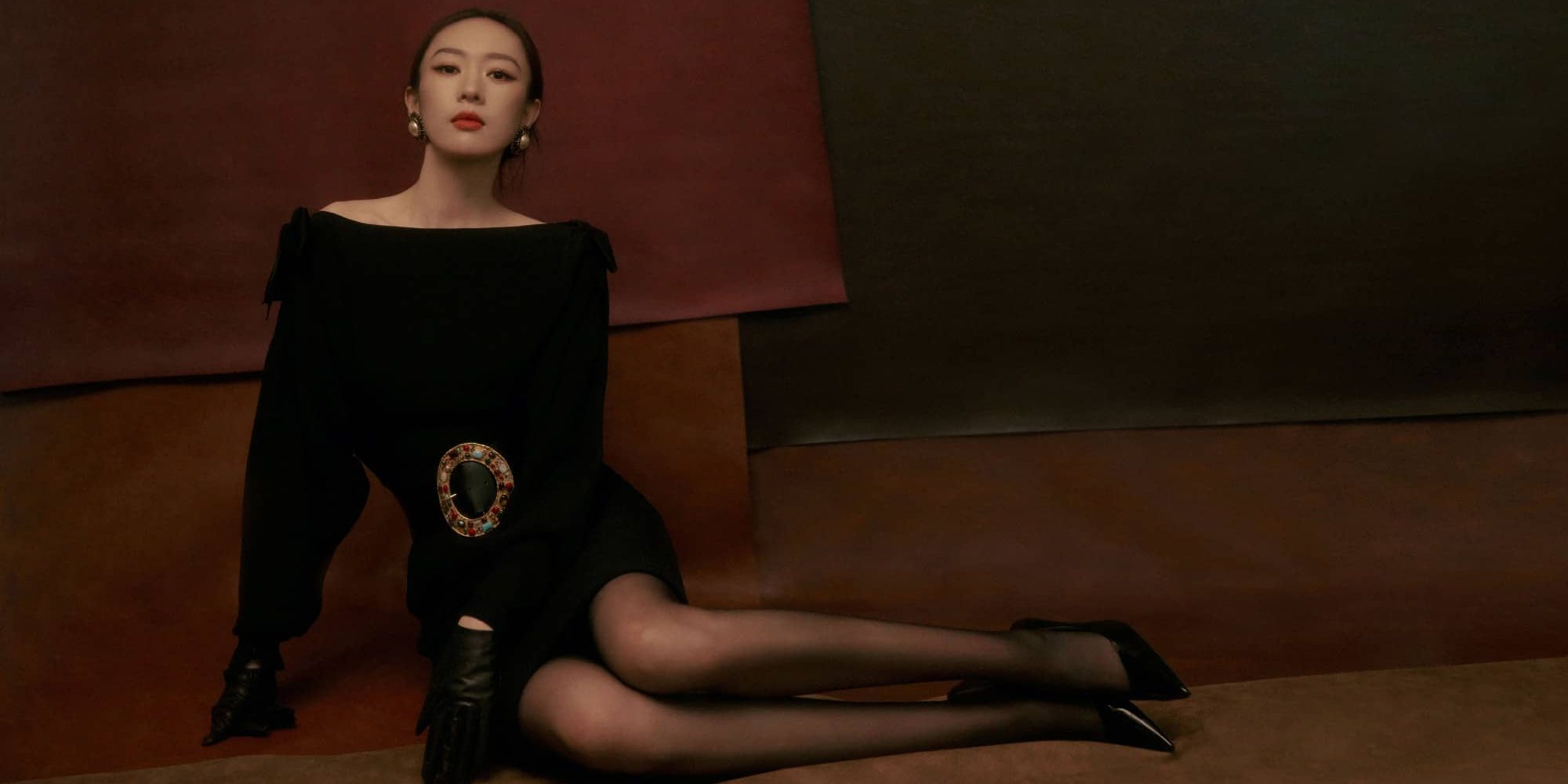 童瑶黑色丝袜穿搭精选