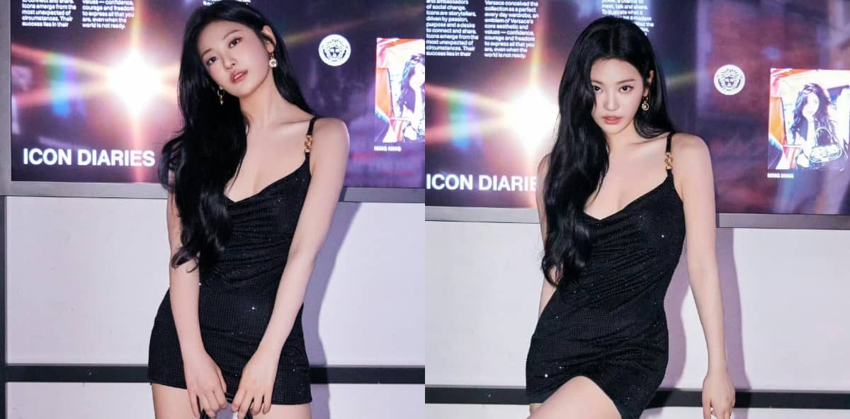 宁艺卓范思哲大片，黑裙穿搭大长腿，表现力好绝