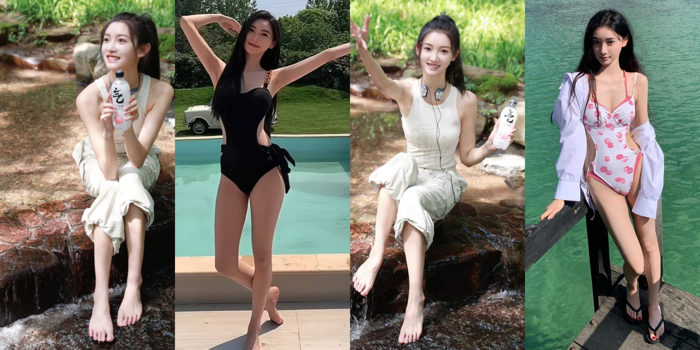 金佳悦光脚丫美腿妆造美图集