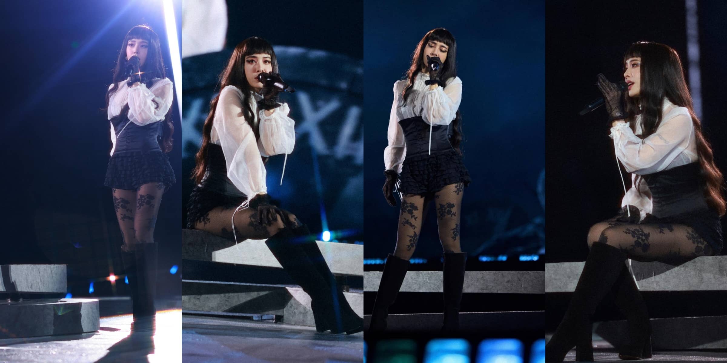 蔡依林，好看的舞台丝袜妆造