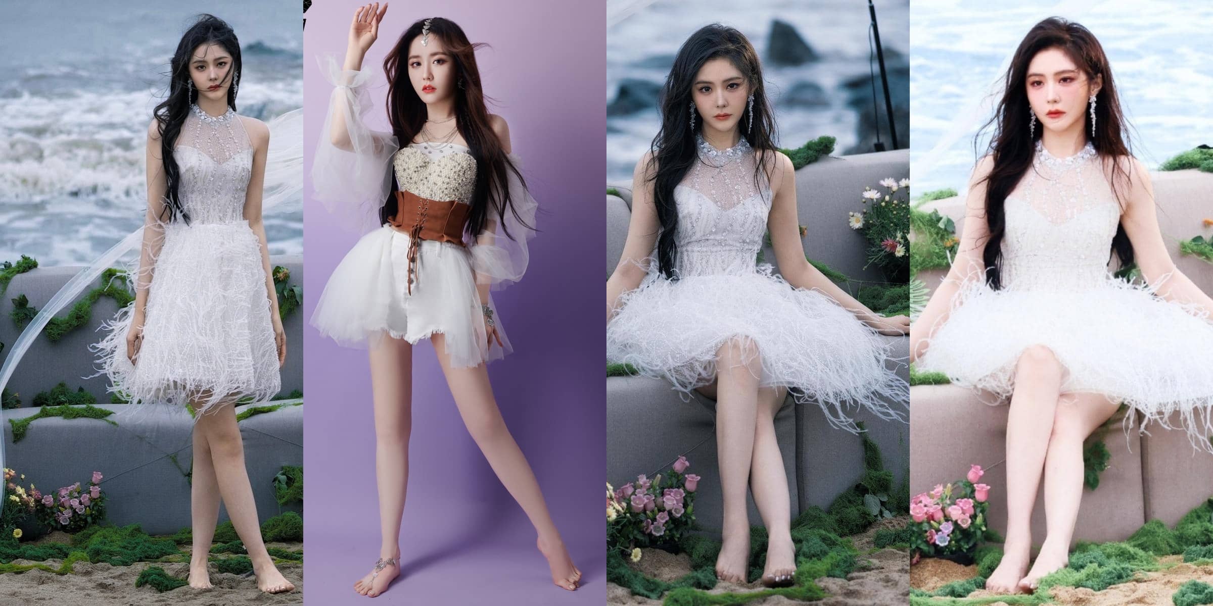 王艺瑾光脚丫美腿妆造美图集