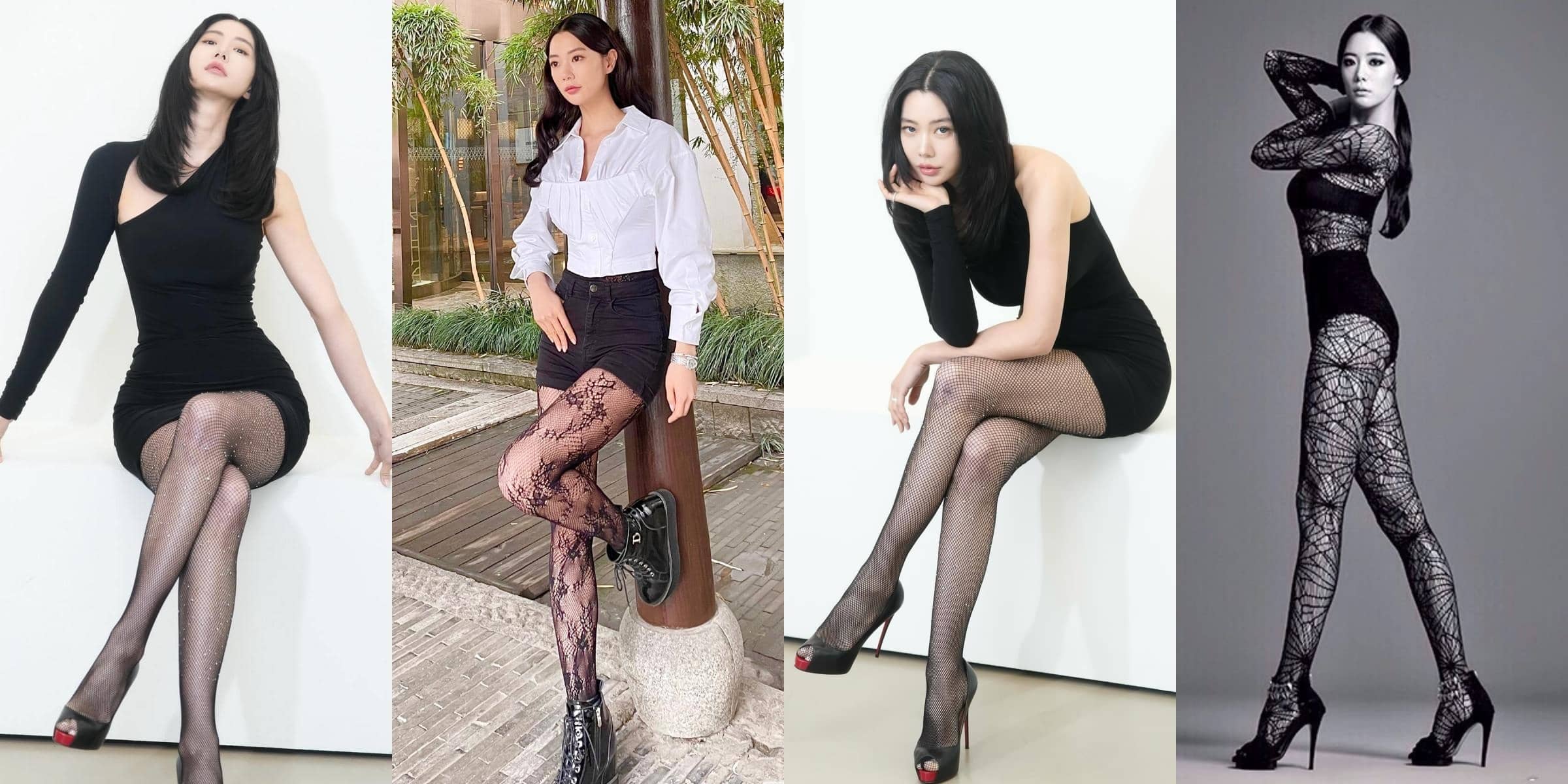 克拉拉黑裙造型魅力穿搭，这身材太让人羡慕了