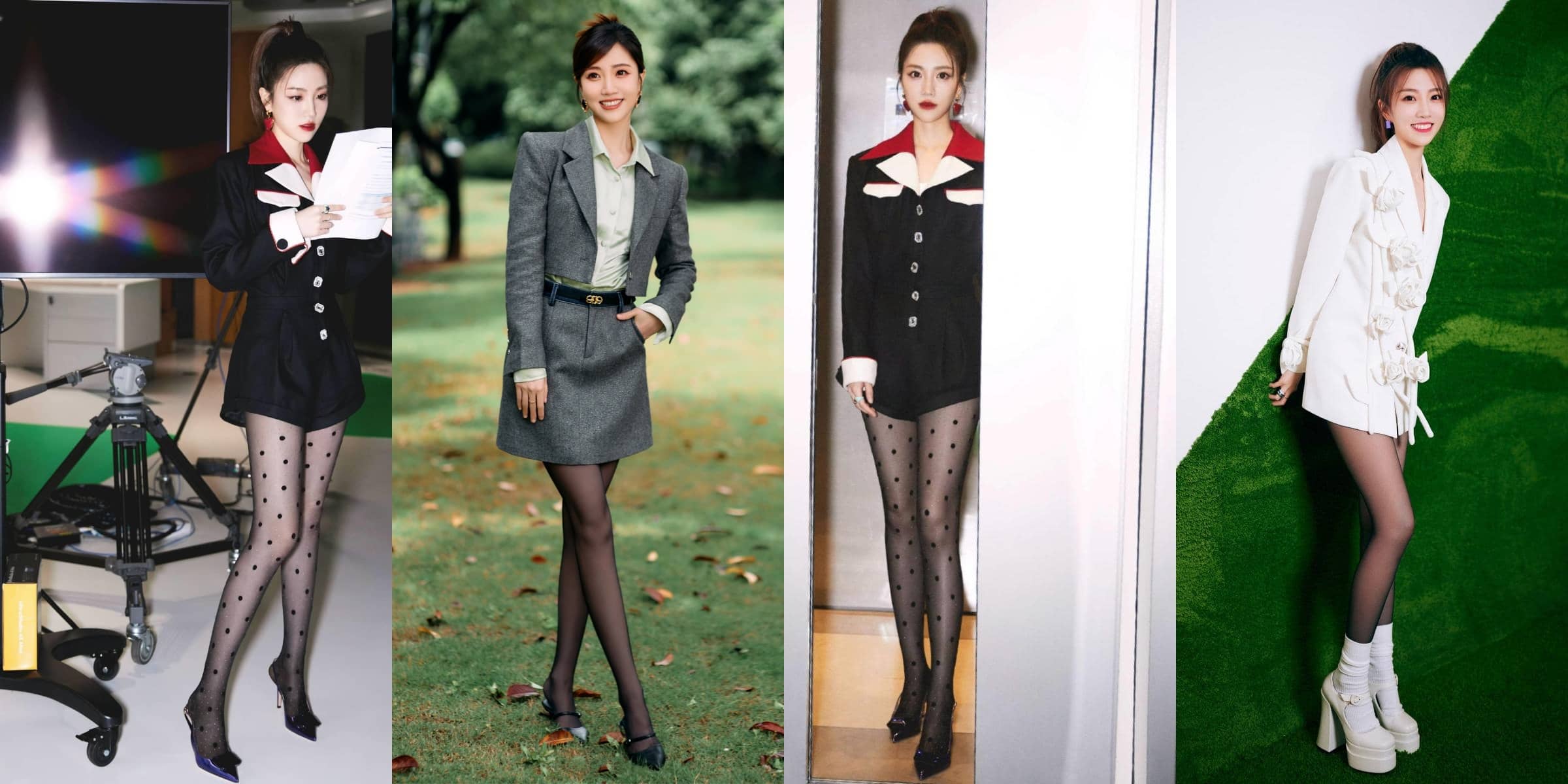 张纯烨“腿精”，大长腿丝袜妆造精选图集