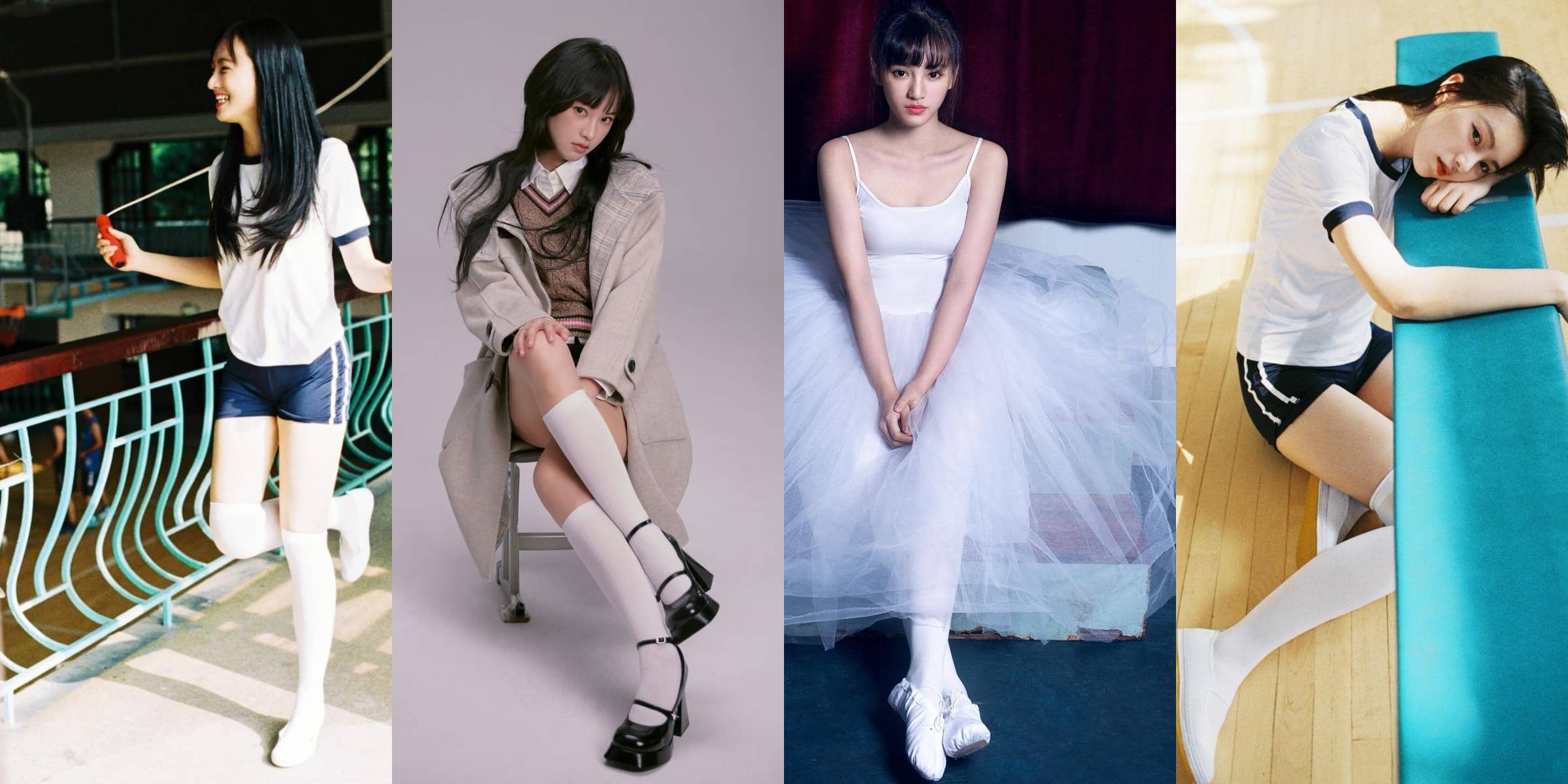 黄灿灿，少女感丝袜穿搭