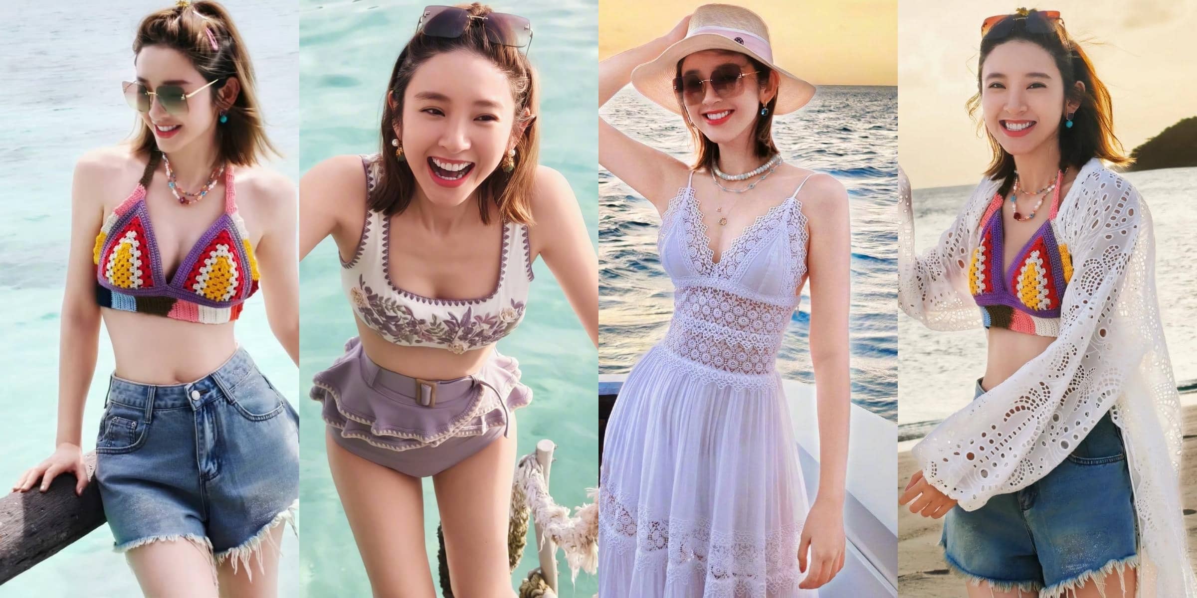 唐艺昕度假泳装碎片