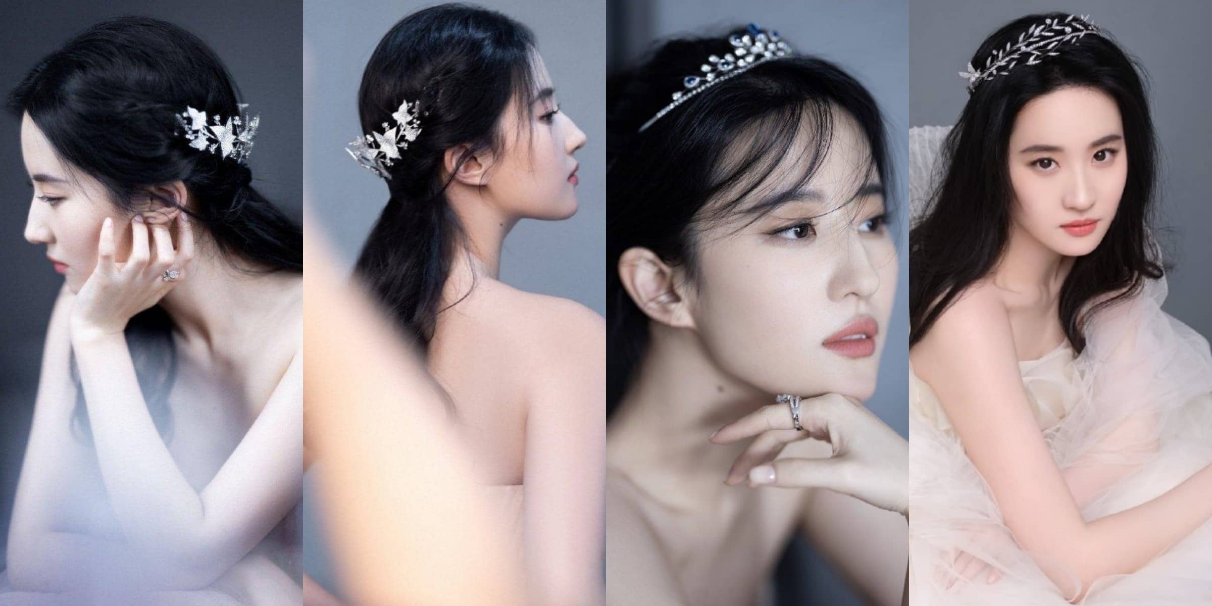 刘亦菲少女头像，白纱轻盈，灵动的茜茜公主
