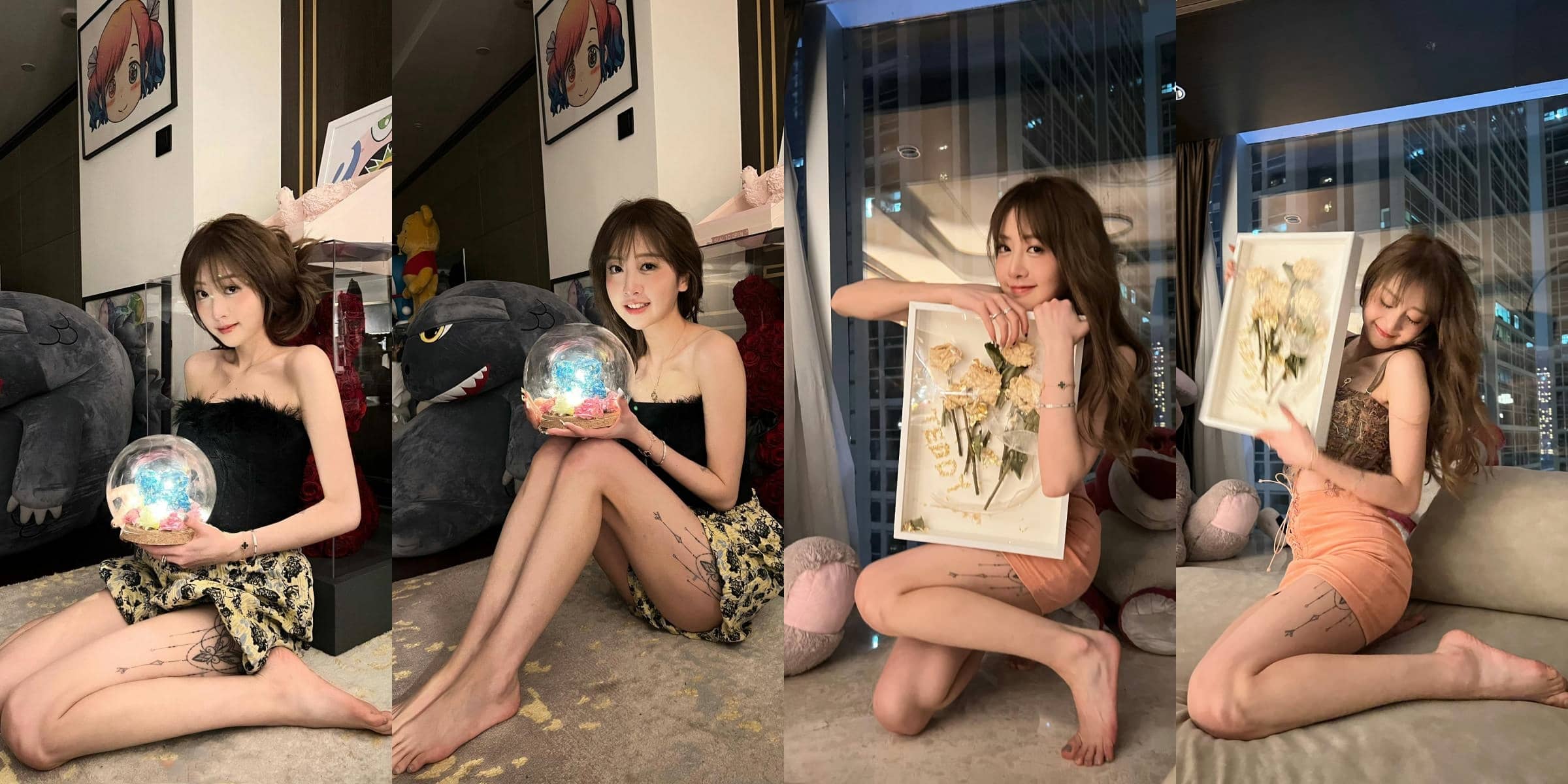 卓仕琳：居家私服，秀高挑